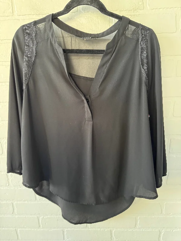 Top Long Sleeve By Clothes Mentor In Black, Size: S