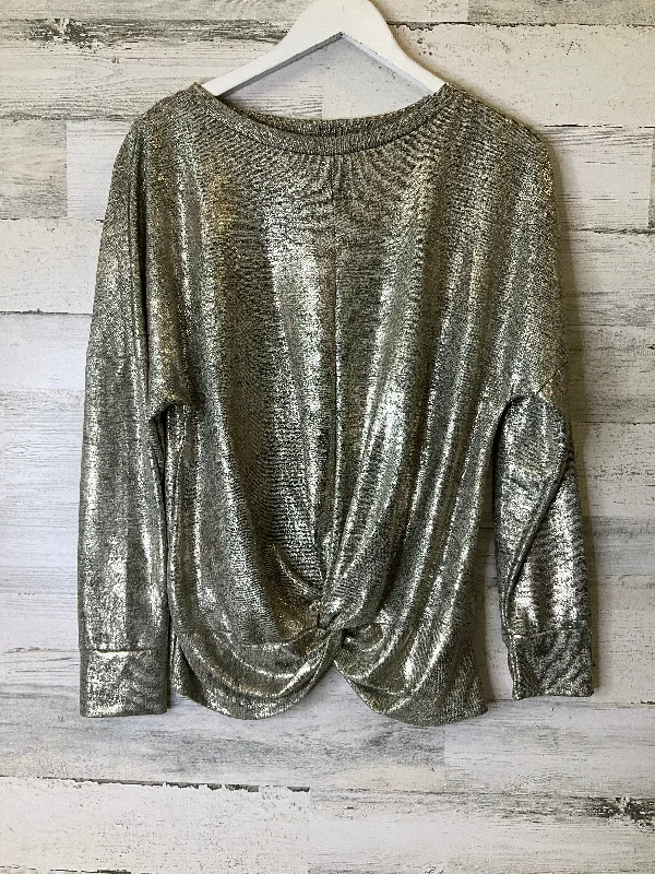 Top Long Sleeve By Clothes Mentor In Gold, Size: M