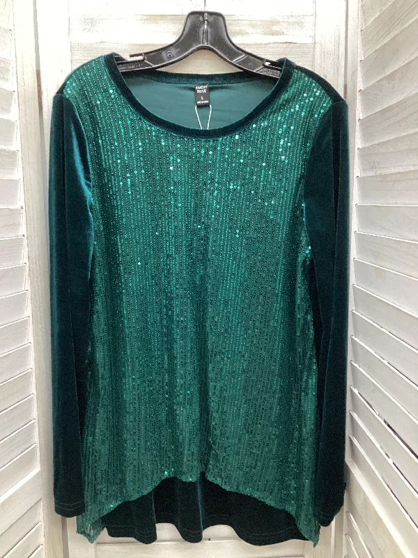 Top Long Sleeve By Clothes Mentor In Green, Size: L