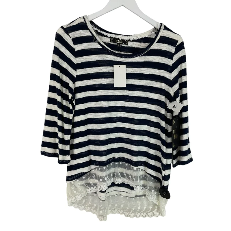 Top Long Sleeve By Clothes Mentor In Striped Pattern, Size: L