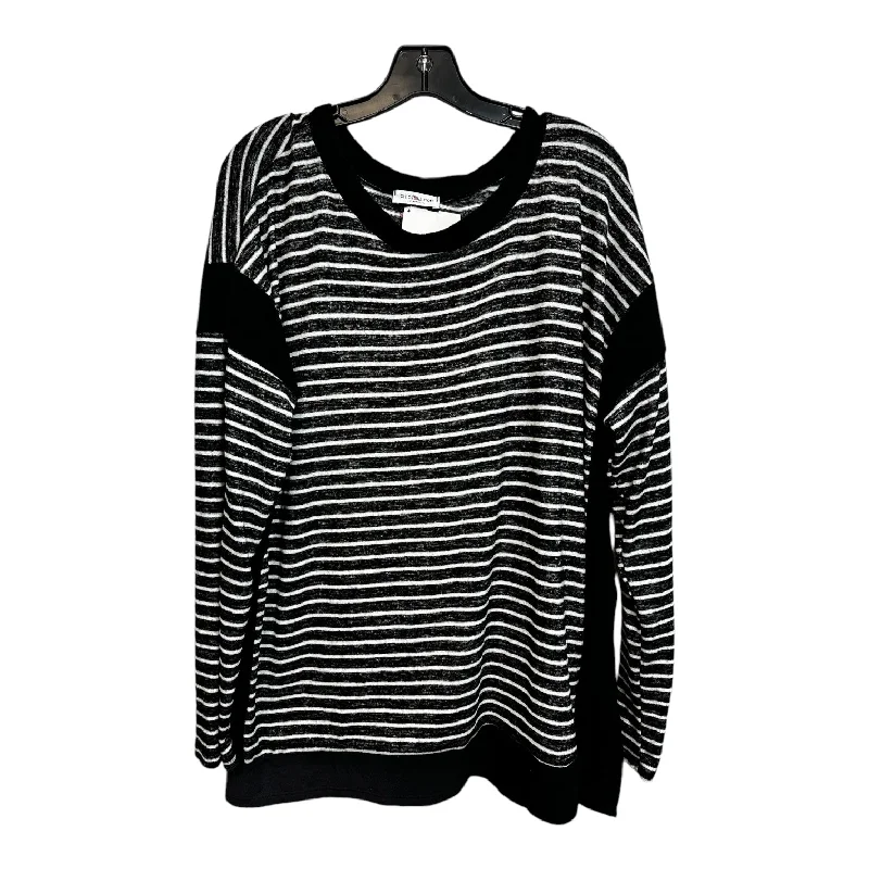 Top Long Sleeve By Clothes Mentor In Striped, Size: 1x