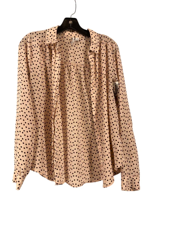 Top Long Sleeve By Elle In Pink, Size: S