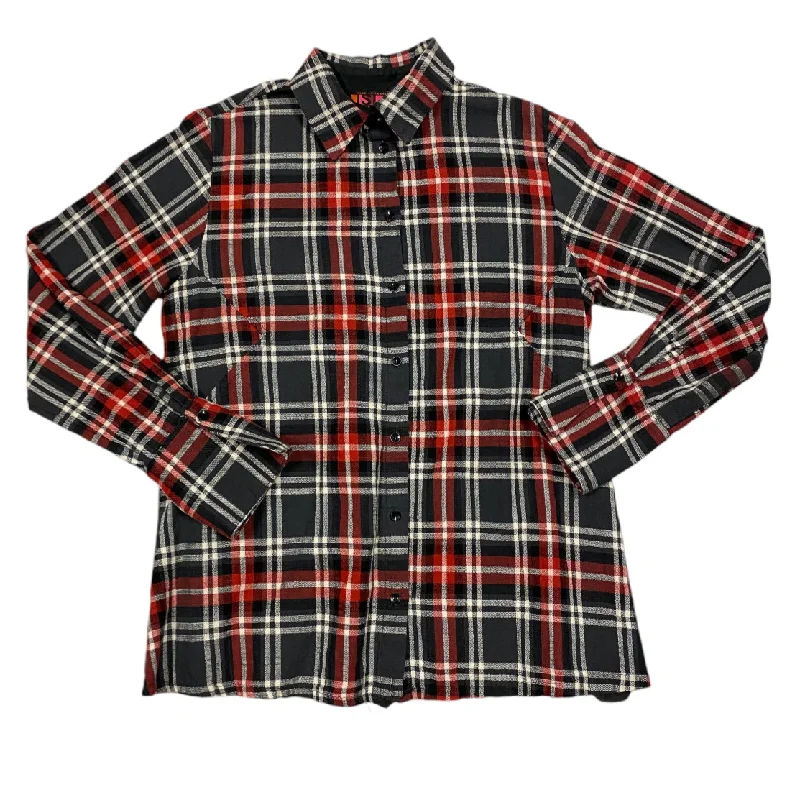 Top Long Sleeve By ISLE In Plaid Pattern, Size: S