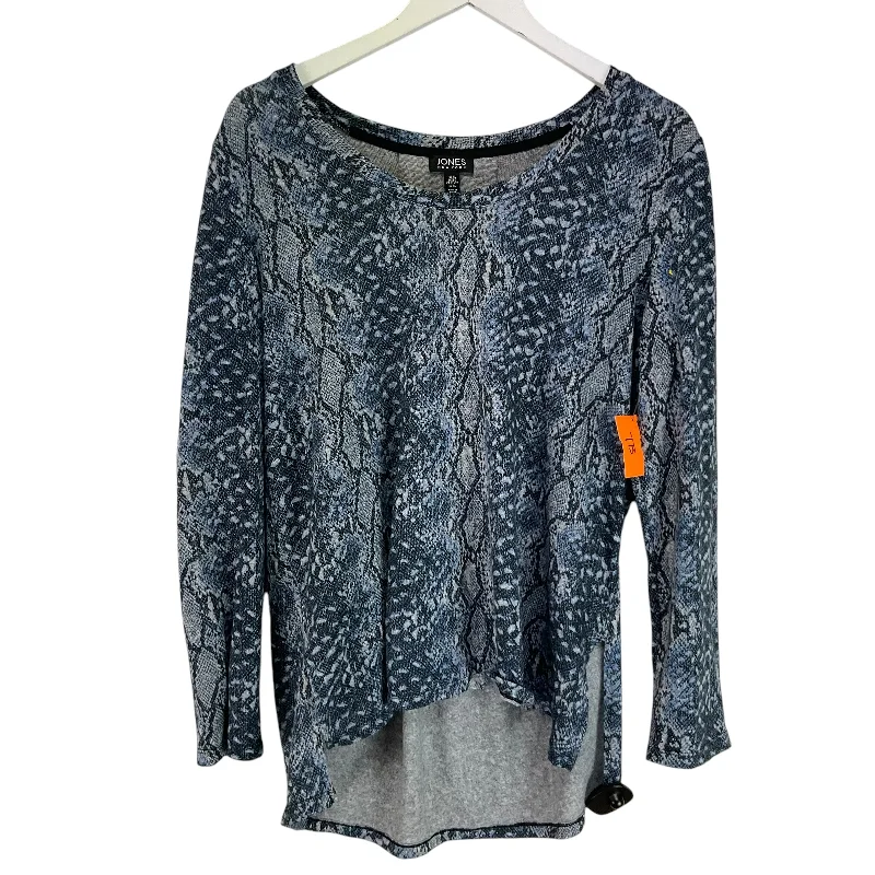 Top Long Sleeve By Jones And Co In Blue, Size: Xl