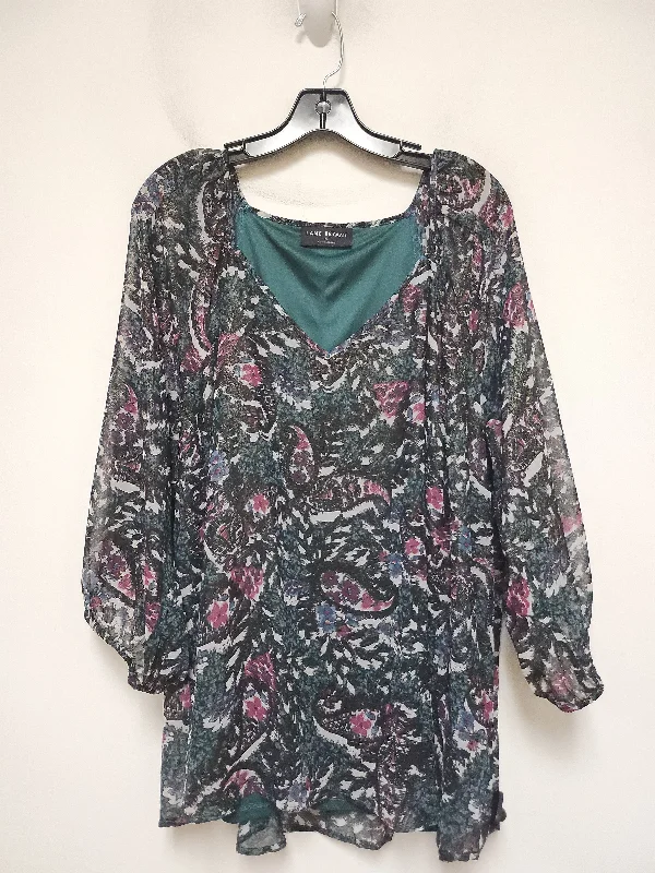 Top Long Sleeve By Lane Bryant In Multi-colored, Size: 2x