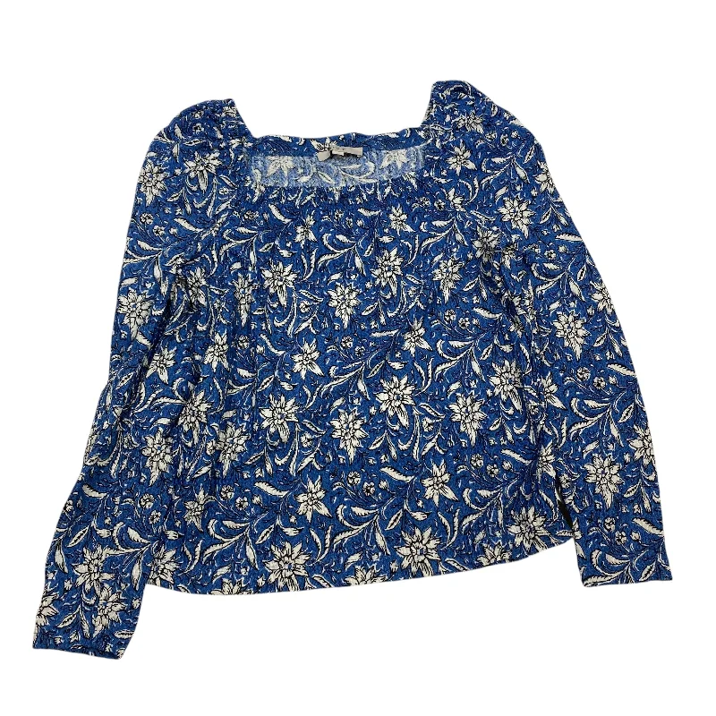 Top Long Sleeve By Loft In Blue, Size: L