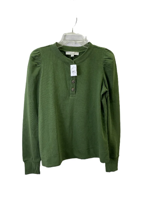 Top Long Sleeve By Loft In Green, Size: S