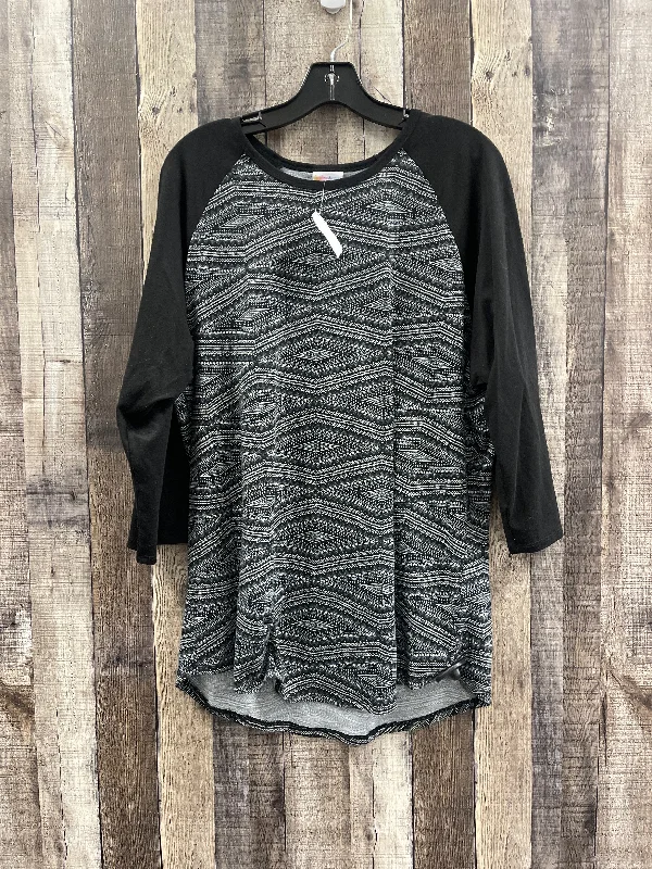 Top Long Sleeve By Lularoe In Navy, Size: 2x