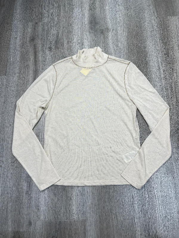 Top Long Sleeve By Madewell In Cream, Size: L