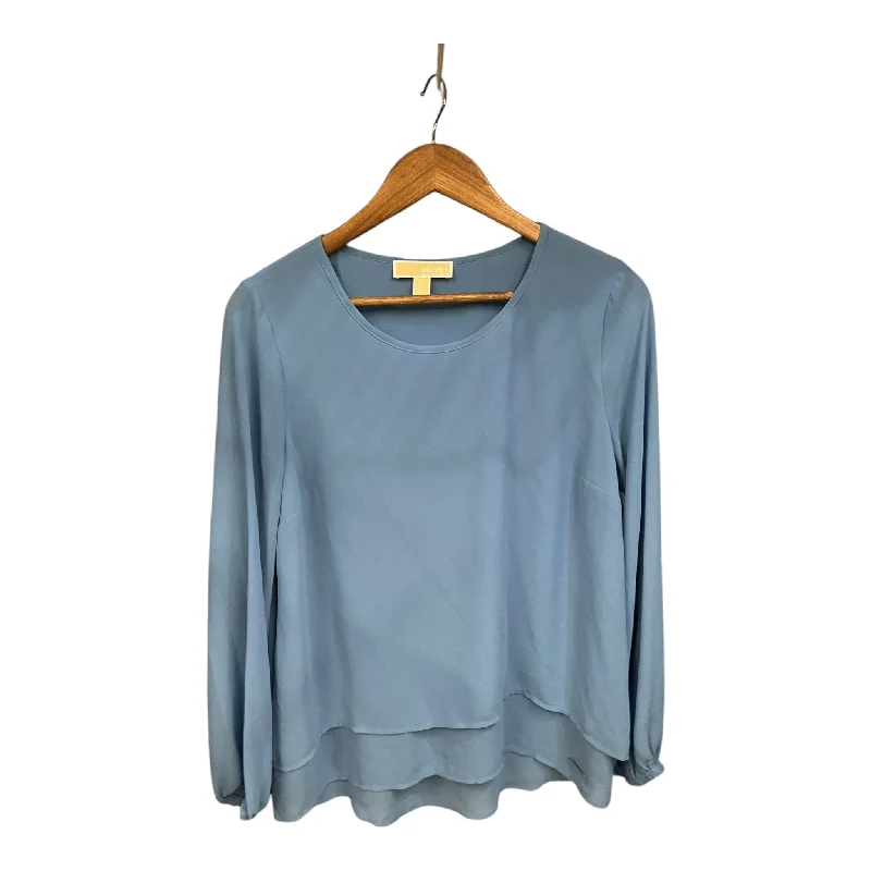 Top Long Sleeve By Michael By Michael Kors In Blue, Size: L