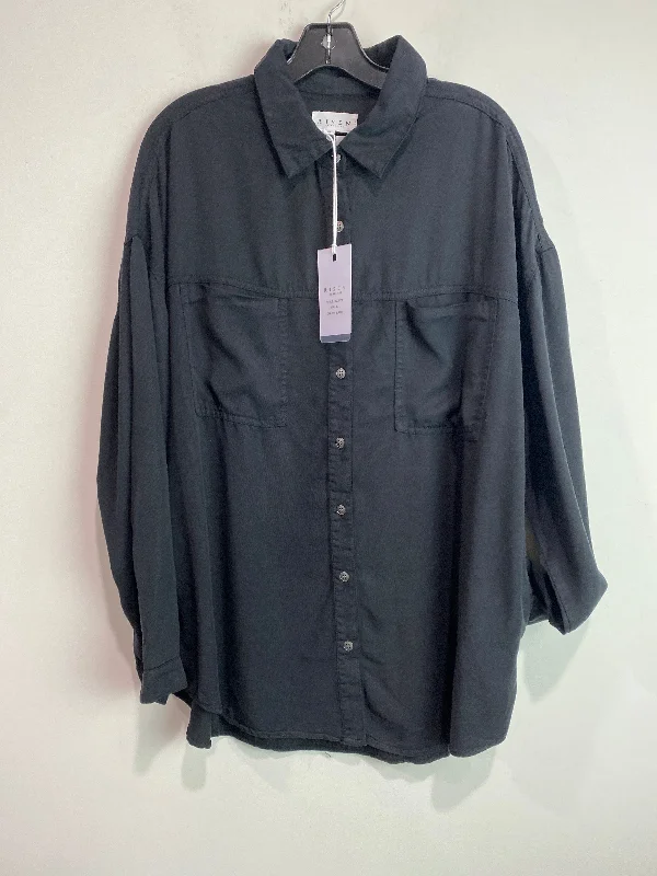 Top Long Sleeve By Risen In Black, Size: Xl