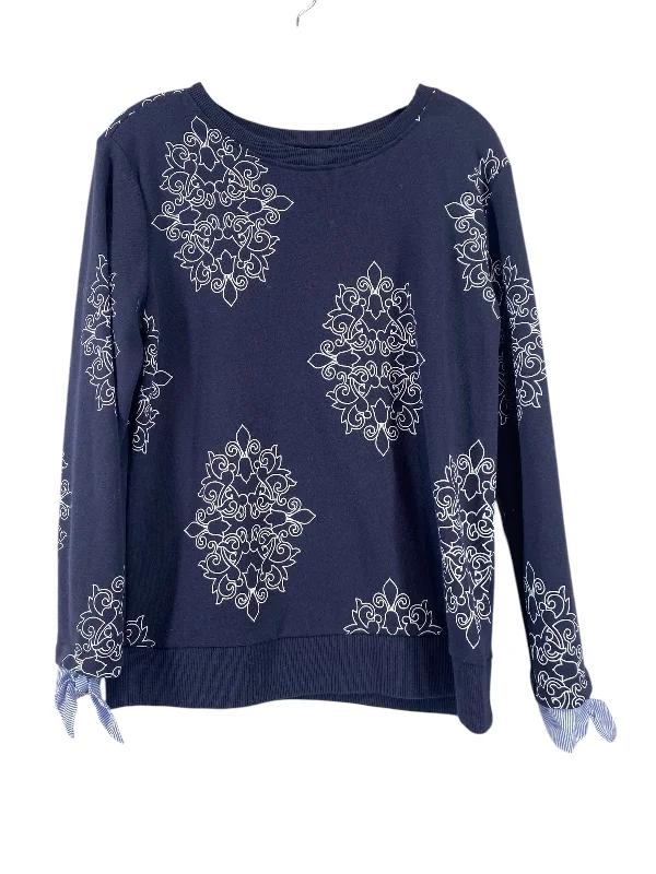 Top Long Sleeve By St Johns Bay In Blue, Size: M