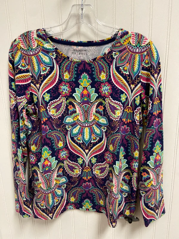 Top Long Sleeve By Talbots In Multi-colored, Size: Mp