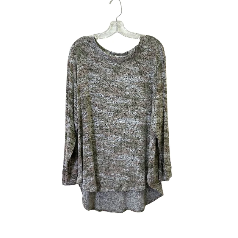 Top Ls Basic By Jane And Delancey In Grey, Size:1X