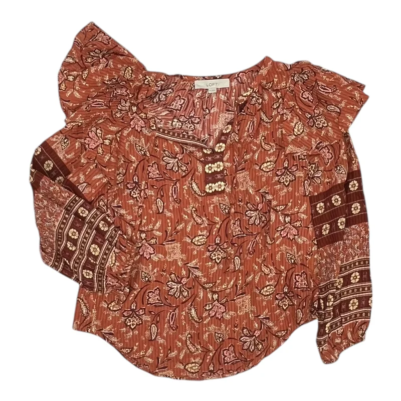 Top Ls By Loft In Orange, Size:Xs