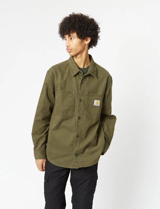 Carhartt WIP Derby Shirt Jacket (Rinsed) - Plant Green