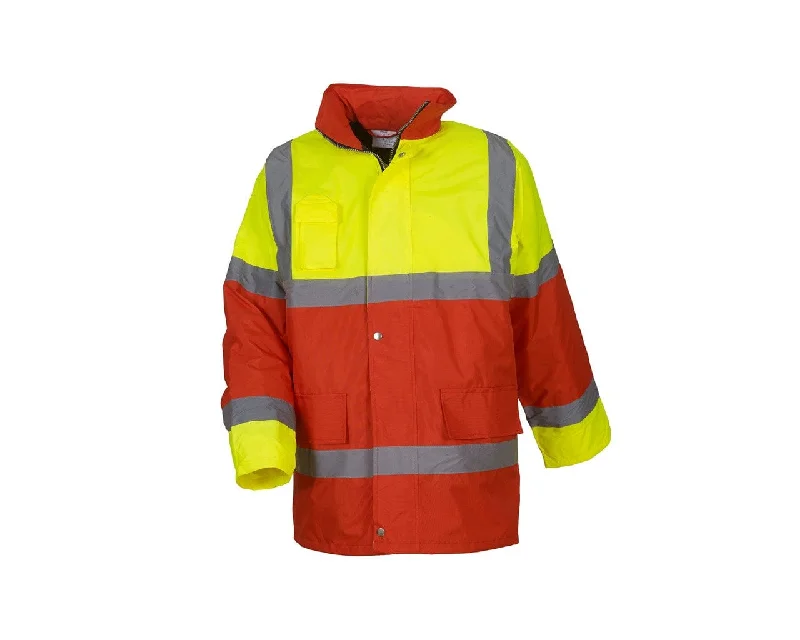 Yoko Hi-Vis Contrast Jacket Yellow and Red -Large